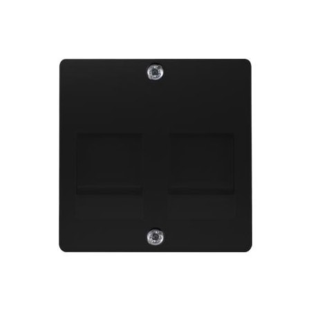 Siemens DELTA i-system soft black Cover plate with shutter for support plates Modular 5TG2056-0SB