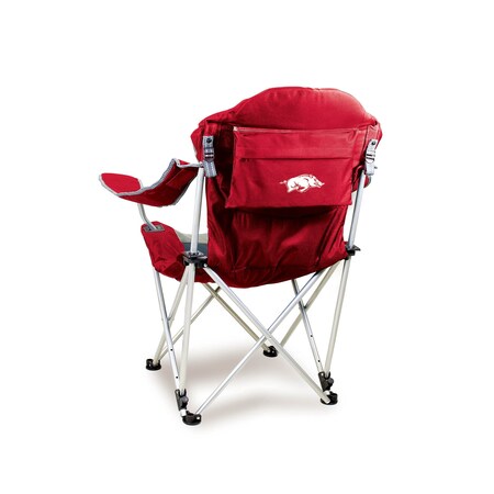Picnic Time Family Of Brands NCAA Arkansas Razorbacks Reclining Camp Chair - Beach Chair for AdultsDark Red 803-00-100-034-0