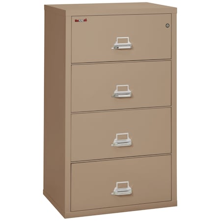 Fireking 4 Drawer, 1 Hr Fire & Impact Rated, 31" Wide Lateral Taupe 4-3122-CTA