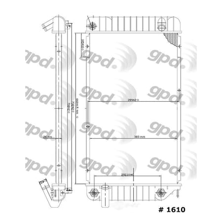 Global Parts Distributors Radiator 1610C