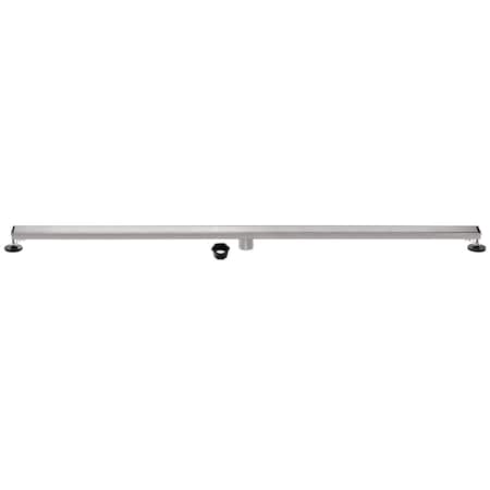 Kingston Brass 72-Inch Stainless Steel Linear Shower Drain with Reversible Tile Insert and Flat Grate BSF7228