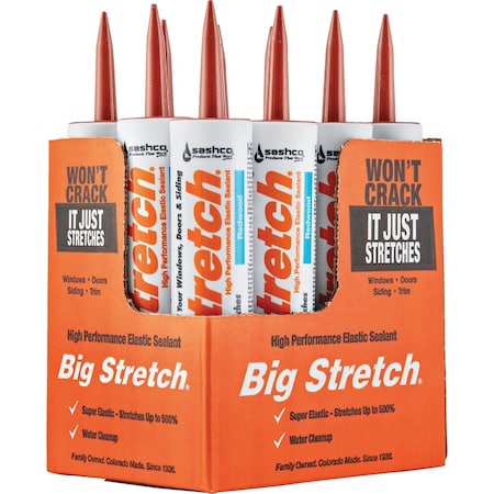 Sashco Big Stretch 10.5 Oz. Acrylic Elastomeric Caulk Redwood 10012