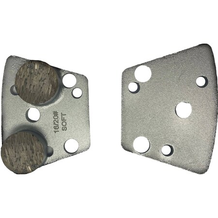 Vantage Product Diamond Grinding Disc for Trapezoid Grinders, 2 Round Segment, 16/20 Grit, Soft Bond M-TQC10-2R1620-S