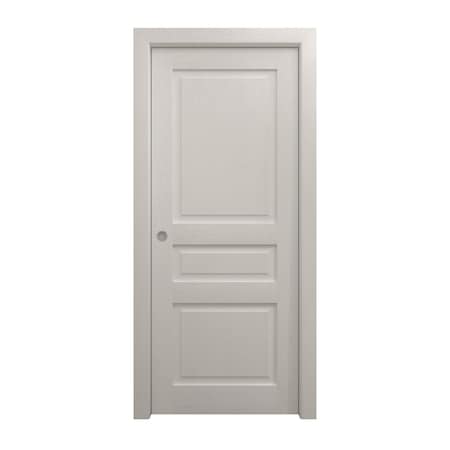 Sartodoors Sliding Pocket Door 18 x 84 inches, Ego 5012 Painted White Oak, Kit Rail Hardware, Solid Wood Int EGO5012PD-PWO-18