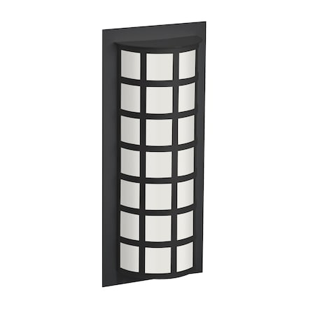 Besa Lighting Scala 20 Outdoor Sconce, White Acrylic, Black Finish, 2x60W Incandescent SCALA20-WA-BK
