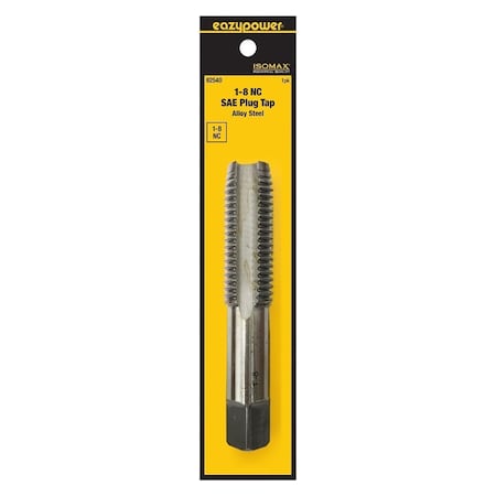 Isomax Straight Flute Tap, 1-8 Thread, UNC Thread, Plug Chamfer 82540