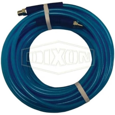 Dixon Air Hose, 3/8 in, MNPT, 50 ft L, 210 psi, Polyurethane, Domestic 650-6S
