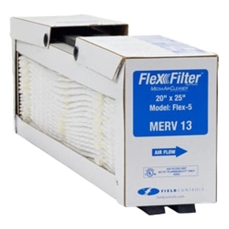 Field Controls Pleated Air Filter, Polyester, Synthetic, MERV 13, 6 PK FLEX-5 M13