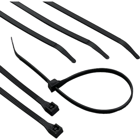Gardner Bender 14''x0.17'' Black Nylon Ultra Violet Cable Tie, 8PK 45-315UVB