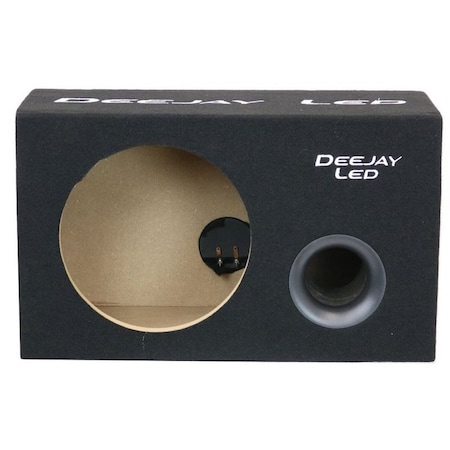 Deejay Led Single Heavy Duty Empty Ported Car Speaker Box for One 10-in Woofer 1X10VENTEDSQUARE
