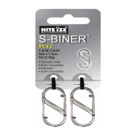 Nite Ize SS S-Biner Clip, 2PK SB1-2PK-11