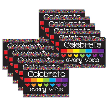 Smart Poly Computer Mouse Pad, 8in. x 10in., Celebrate Every Voice, 10PK 97103