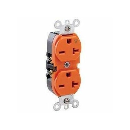 Leviton PlugsandReceptacles, 20A, 250VAC, Org, Nylon 5462-IG