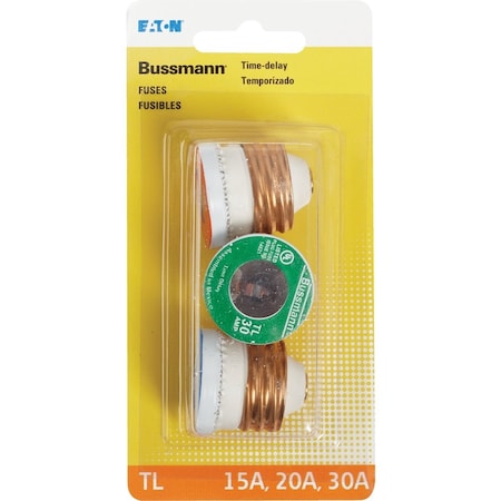 Eaton Bussmann 15A 20A 30A BP/TL Time-Delay Plug Fuse BP/TL-A