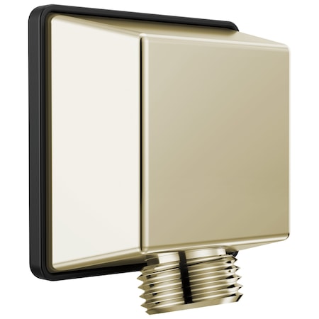 Delta Universal Showering Components Square Wall Elbow For Hand Shower In Lumicoat Polished Nickel 50570-PN-PR