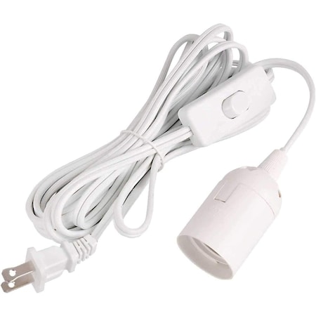 Simple Deluxe 15 Feet Extension Hanging Lantern Pendant Light Cord with E26 Socket, Featuring an On/Off SwitchBu HILAMPCORDL-D