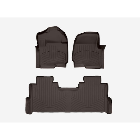 Weathertech Cocoa, Front and Rear FloorLiner HP 471012-1-3IM