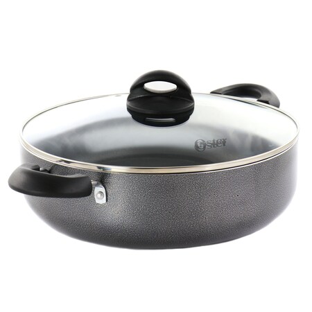 Oster Clairborne 6 Quart Nonstick Aluminum Everyday Pan in Grey 82949.02