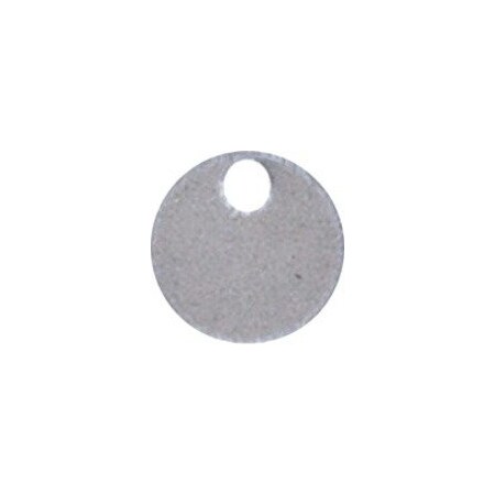 Panduit Marker Tag, 304 Stainless Steel, 1 1/2 in H x 1 1/2 in W, Silver, Circle, 25 PK MT150D-Q