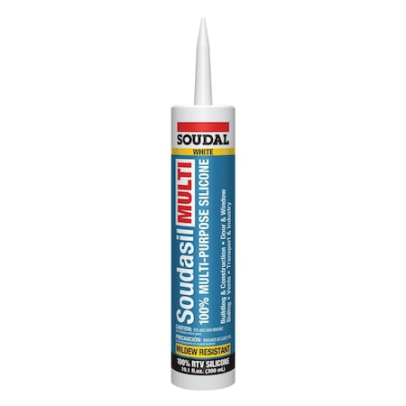 Soudal Usa Soudasil Multi Purpose Silicone Sealant 10.1 oz. White, 432PK 146726