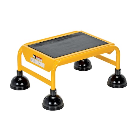 Vestil 9.5 H Steel Commercial Spring Loaded Rolling Ladder, 1 Steps LAD-1-Y