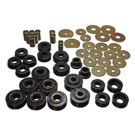 Energy Suspension ENERGY SUSPN 34138G Body Mount Bushings - Black - Chevrolet E12-34138G