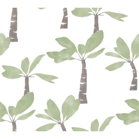 York Wallcoverings Painted Oasis Leaf Green Wallpaper ZM2839