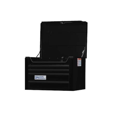 Williams Professional Top Chest, 4 Drawer, Black, Steel, 26-1/2 in W x 20 in D x 19-1/2 in H JHWW26TC4B