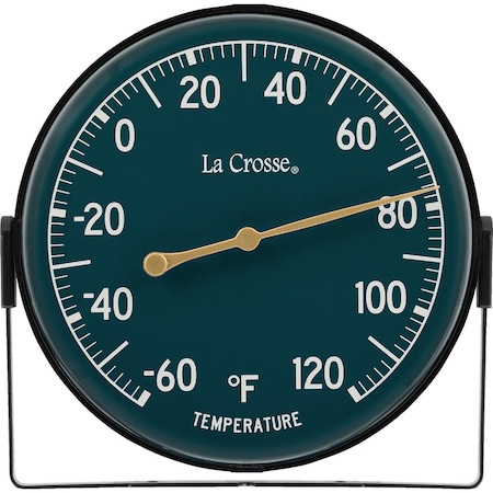 La Crosse Technology 5'' Assorted Color Dial Thermometer with Bracket - Navy Green Berry 104-1512M-TBP