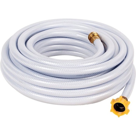 Camco 1/2 in ID x 50 ft L TastePURE Drinking Water Hose, Polyvinyl Chloride (PVC) Tube, White 22753