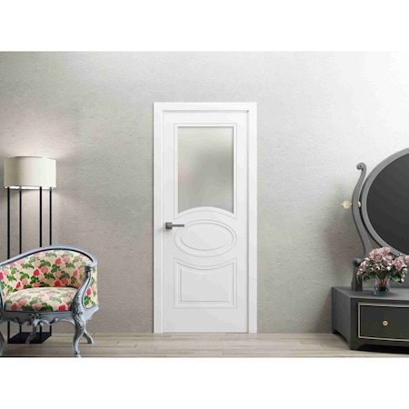 Vdomdoors French Interior Door, 18" x 80", White MELA7012ID-WS-18