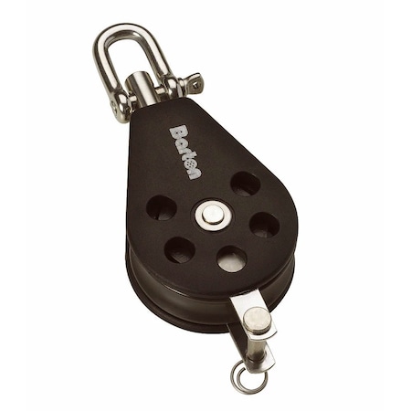 Barton Marine Barton Size 2 35mm Plain Bearing Pulley Block Single Swivel & Becket N02131