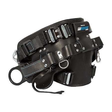 Falltech Body Belt, 6 D-Rings, Hips Location, Steel, Includes Padding: Yes , L 8050QCL