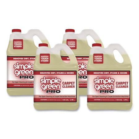 Simple Green Pro Carpet Cleaner, Unscented, 1 gal Bottle, 4PK 510100406128