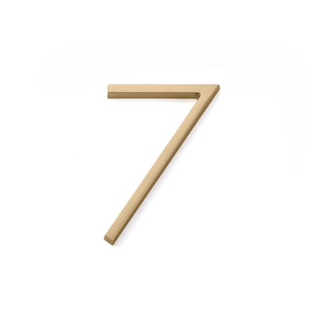 Emtek 7in Modern # 7 House Number Satin Brass Finish 2837US4