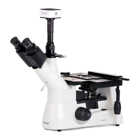 Amscope ME1400 Infinity-corrected Inverted Metallurgical Trinocular Compound Microscope 40X-1000X w/Polariz ME1400TC-5MT-INF