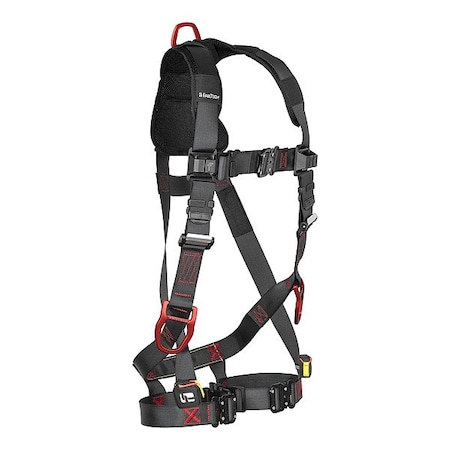 Falltech FT-Iron Full Body Harness, XS, Cam Chest/ Quick-Connect Leg Straps, Back, Hips D-Ring 8142QCXS