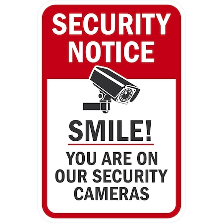 Lyle Smile! You're On Our Security Cameras (w/graphic), 12x18, Engineer Grade, White G-3235-EG_12x18