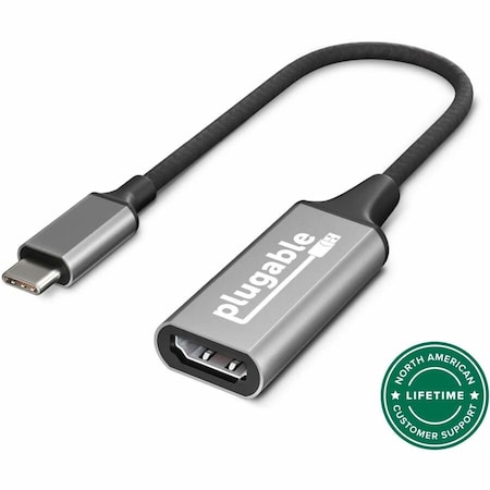 Plugable Technologies USB C TO HDMI 2.0 ADAPTER COMPATIBLE WITH 2018 IPAD PRO, 2018 MACBOOK AIR, 2018 USBC-HDMI