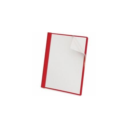Universal Front Report Cover, Tang Fastner, Red, 25PK UNV57123
