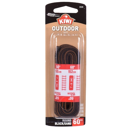 Kiwi Outdoor 60 in. Black/Sand Boot Laces 66232
