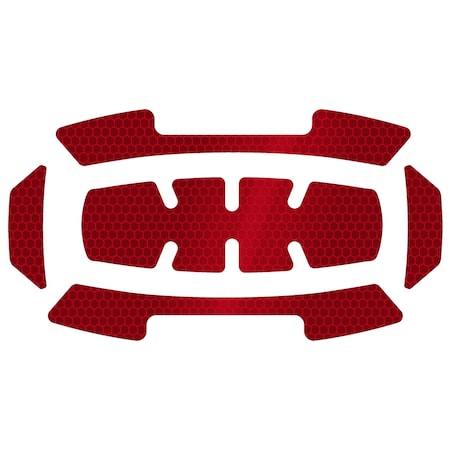 Milwaukee Tool HardHatLabel, Polypropylene, Rectangle, Red 48-73-4603