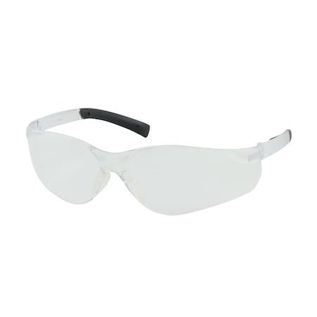 Bouton Optical Rimless Safety Glasses with Clear Temple, Clear Lens and Anti-Scratch Coating 250-08-0000