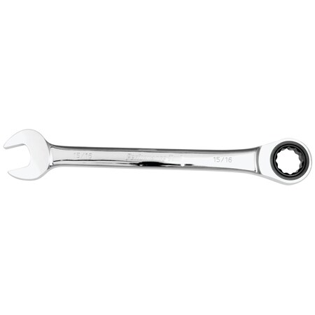 Performance Tool 15/16 in. Ratcheting Wrench, Chrome Vanadium, 100 Teeth W30261