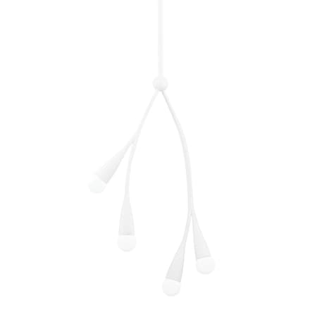 Mitzi Eny Lee Parker X Elsa 4 Light Pendant 5.75 In. Textured White H689704-TWH