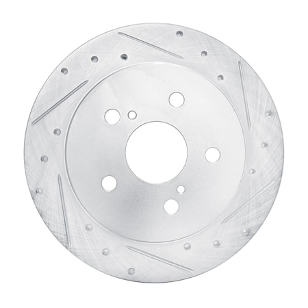 Dynamic Friction Co DFC Brake Rotor - Drilled and Slotted - Silver 631-75041R