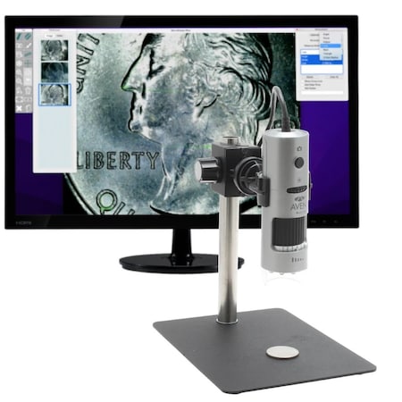 Aven Digital Microscope, LED, USB, 10X to 200X 26700-218