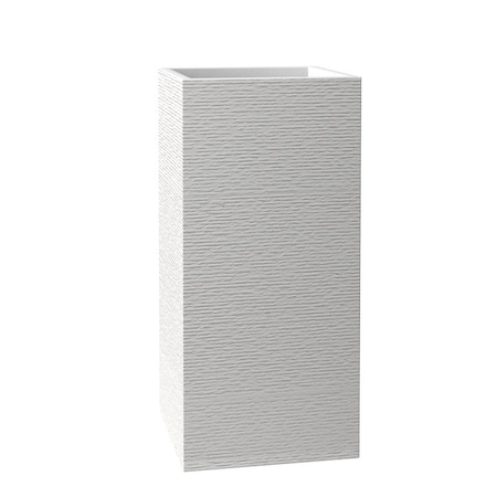 Leisuremod Basalt Tall Square Fiberstone & MgO Clay Planter, Weather-Resistant, Fully Assembled BP31W