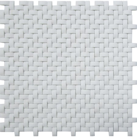 Apollo Tile Chiffon White 11.7 in x 11.8 in Recycled Glass Matte Wall Mosaic Tile 4.79 sqft/case, 5PK APLVRE8807A