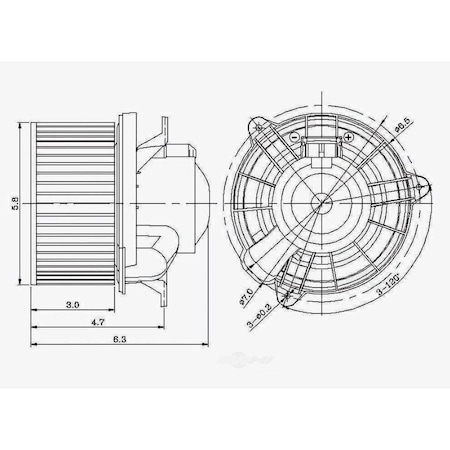 Global Parts Distributors Blower Motor 2311618